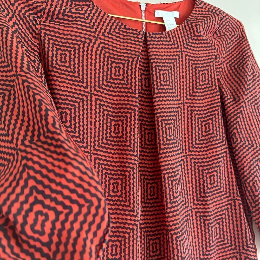 H&M Geometric Print Shift Dress || size 4 - Picture 9 of 11